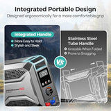 FOGATTI InstaShower GO Pro Portable Propane Hot Shower System, 22,000 BTU Instant Water Heater with 5000mAh Built-in Battery, 12V Pump, All-in-One Outdoor Shower for Camping, Pets & Off-Grid Use