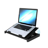 Five Fan Laptop Cooling Pad Stand Metal Adjustable Black USB Hub