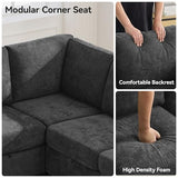 127'' Oversized U Shaped Modular Sofa, Sectional Couches with Storage for Living Room