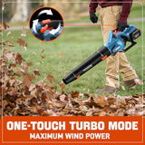 SENIX Leaf Blower Cordless, 40V Max Electric Leaf Blowers, Includes 2 x 4.0Ah Battery and Charger (BLAX2-M2)