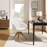Art Leon Mid Century Modern Swivel Accent Chair - Fabric Upholstered Armchair