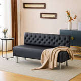 OmySalon Waiting Room Bench with Back, 58.6’’ Office Guest Chair Upholstered Reception Seating,