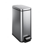 Trash Can with Lid Soft Close, 1.6 Gallon Stainless Steel Garbage Can with Removable Inner Bucket