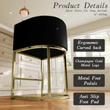 Counter Height Bar Stools Set of 4, Modern PU Leather Kitchen Island Stools