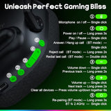 Switch & Mac, Dual-Mode 2.4GHz & Bluetooth Gaming Headphones with Microphone