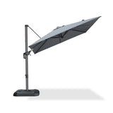 PURPLE LEAF Outdoor Umbrella 8' x 8' Square Premium Protection Light Grey