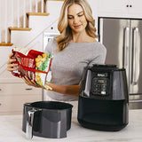 Ninja Air Fryer, Roast, Bake, Air Fry, Roast, Broil, Reheats, & Dehydrates, 4-in-1, Fries, Frozen Food, Veggies, and Juicy Meat Ninja