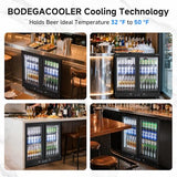 BODEGACOOLER Back Bar Cooler, 2 Door Commercial Beverage Refrigerator
