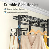 VIPEK V3 Nano Clothes Rack with 4 Semi-Shelves and 3 Standard Shelves, Clothing Rack for Hanging Clothes, Max Load 800LBS, Black