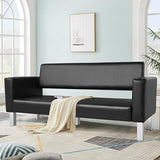 Artist hand Office Reception Chairs Waiting Room Bench Guest Chairs, Leather Bench 60.6