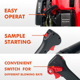 Elevon 76CC Backpack Leaf Blower, Gas Leaf Blower-4 Stroke Air Cooling Engine, 660CFM, 200MPH, Ergonomic Design