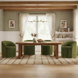 KISLOT Upholstered Dining Chairs with Casters