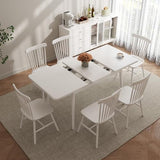 Muwuele Solid Wood Extendable Dining Table for 4-8 People with Seamless Extension from 47.2 to 63 Inches, Easy Assembly, Expandable Tables for Small Spaces