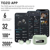 NC9 Hybrid Active Noise Cancelling Wireless Earbuds, 6 Mics ENC Clear Call, IPX8 Waterproof