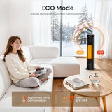 FLANUR Space Heater, 1500W Portable Heater with Remote, Thermostat, 5 Modes, Child Lock & Safety Protection, 12H Timer, 70° Oscillating, Space Heaters for Indoor Use Large Room, Home (Black, 1Pack)