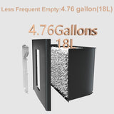 10-Sheet Heavy Duty Cross-Cut Paper and Credit Card Shredder, Shredder for Office, High Security P5 Office Home Use Office Equipment with 4 Casters, Black PULLAFUN