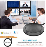 Conference USB Microphone, Computer Desktop Mic with LED Indicator, Plug & Play Omnidirectional Condenser PC Laptop Mics for Online Meeting