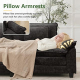 Oversized Modular Sectional Sofa Set, Convertible Deep Seat Cloud Couch with Ottoman