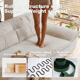 Assembled Convertible Sofa Bed, Sleeper Couch with Adjustable Backrest, Ideal for Modern Living Rooms