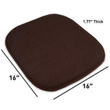 Sweet Home Collection Cushion Memory Foam Chair Pads Honeycomb Nonslip