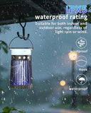 NEXLY SJZ-091 Solar Bug Zapper Portable Outdoor Waterproof Mosquito Killer Indoor Home Rechargeable Fruit Fly Trap 4200V Electric Gnat Traps for Room Garden Courtyard Kitchen Camping Backyard
