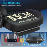 GTPLAYER Gaming Chair Fabric with Pocket Spring Cushion, High Back Ergonomic Computer Chair, Black