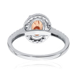 Oseew Customs Morganite Halo Engagement Ring Morganite Halo Engagement Rings Ovel Gemstones Rose gold morganite ring halo (white gold)