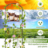 Voumsil Solar Owl Garden Trellis Outdoor Metal Climbing Plant Flower Stake