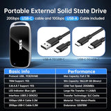 SSK 2TB Portable SSD External Solid State Hard Drive USB3.2 Gen2x2 20Gbps