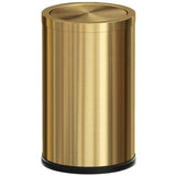 LEASYLIFE 18L/4.7GAL Gold Bathroom Trash Can with Lid,Brass Garbage Can with Flipping Lid,Brushed Stainless Steel for Bedroom,Living Room,Office,Guest Room (4.7gal-Gold)