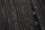 SHAPERX Women's Waist Training Corsets Underbust Heavy Duty 26 Steel Boned Hourglass Silhouette Body Shaper, SZ1912-2-Black-2XL