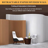 Portable Adjustable Room Divider, Foldable Freestanding Kraft Paper Partition