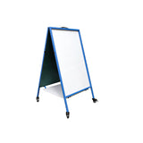 FixtureDisplays® Double-Sided Easel with Dry Erase & Magnetic Felt Surfaces A-Frame Art Board 19531-NF