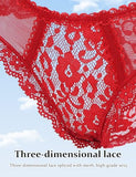 ohyeahlady Women's Sexy Lace Thong Plus Size Tanga Briefs Panties Strings Lace Lingerie Cheeky Underwear