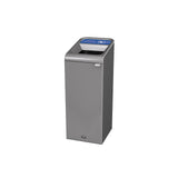 Rubbermaid Commercial Products Configure 1 Stream Mixed Recycling Trash Can, 15 Gal, Grey Stenni, Indoor for Stadiums/Food Courts/Airports