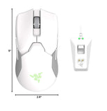 Razer Viper Ultimate Lightweight Wireless Gaming Mouse & RGB Charging Dock: Hyperspeed Wireless Technology - 20K DPI Optical Sensor - 74g Lightweight - 70 Hr Battery - Mercury White