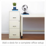 Scranton & Co 18" Deep 3 Drawer Metal Vertical Filing Cabinet