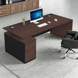 WYBFCWY Executive Office Desk with Storage Cabinet,Large Computer Deske