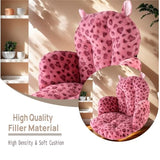 DOBUONO Comfy Office Chair Cushion: 17.5" L x 17.5" W x 18" H Cute Seat Cushion Kawaii Cushion for Gaming Chair with Backrest