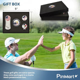 PinMart's Thin Blue Line Flag Golf Essentials Gift Set, Golf Divot Tool, Hat Clip, Magnetic Ball Markers + More