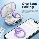 Cancelling Earbuds Wireless Bluetooth Headphones Ear Buds 90Hrs Playback Stereo Bass Earphones with Mic Over-Ear Hooks