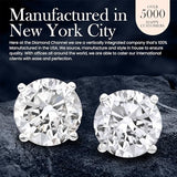 The Diamond Channel CERTIFIED 1 to 12 Carat LAB GROWN Solitaire Diamond Stud Earrings Round Cut 4 Prong Screw Back (F-G Color, VS1-VS2 Eye Clean Clarity)