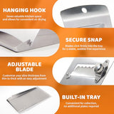 Aolzg 3-in-1 Handheld Cheese Grater Set for kitchen - Adjustable Slicer, Grater and Shredder with Tray - 430 Stainless Steel for Cheese, Butter, Vegetables, Chocolate, Dishwasher Safe