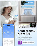 6000 BTU Window Air Conditioner, Cools up to 375 Sq. Ft., WIFI Enabled Energy Saving Window AC, Remote & App Control & Timer Function & Easy Install Kit, Perfect for Small Bedroom, Living Room