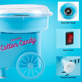 Countertop Cotton Candy Machine – Includes Scoop and 10 Serving Sticks – Works with Hard or Cotton Candy Sugar by Great Northern Popcorn (Blue) Great Northern Popcorn