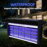 ZETAWALE Solar Bug Zapper Outdoor Mosquitos Zapper Solar Powered Bug Zapper Outdoor Camping Fly Control for 4000 sq.ft Waterproof Fly Killer Solar Mosquito Zapper for Garden Lawn and Back Yard
