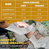 FOOTPLUS 6 Pairs Copper Hiking Running Socks,Crew Cushioned Sole Arch Support Compression Camping Trekking,Moisture Wicking Odor Free Traveling Skiing Socks White, XX-Large