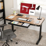 Standing Desk with Drawer, Electric Height Adjustable Home Office Desk with Storage & USB Ports