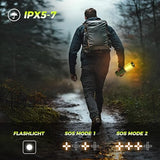 Telescopic Camping Lights Rechargeable 14000 mAh Led Multifunction Magnetic Lanterns Job Site Lighting Cordless Dimmable Camping Tent Lamp Portable Power Supply 6000LM IPX5 Waterproof (Green)
