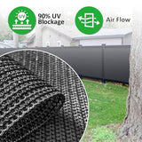 6' x 50' Black Privacy Screen Fence Heavy Duty Fencing Mesh Shade Net Cover for Outdoor Panel